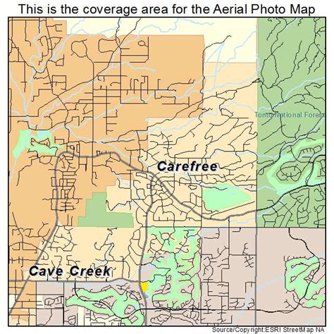 Aerial Photography Map of Carefree, AZ Arizona