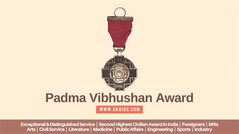 List Of Padma Vibhushan Award Recipients (1954-2024) - GkGigs