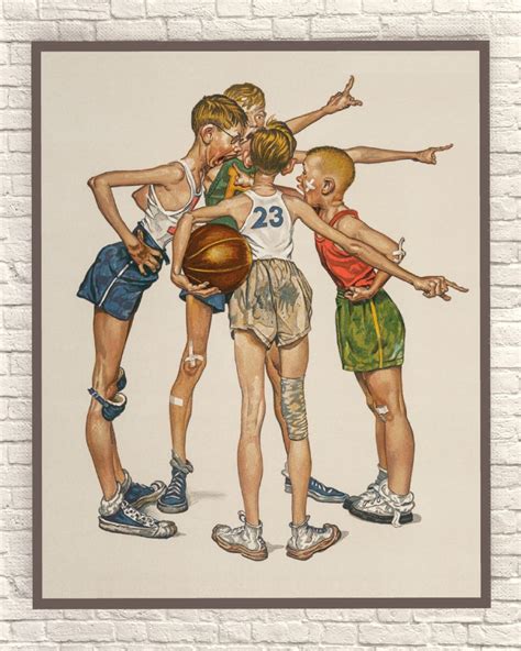 Norman Rockwell Print Sports Portfolio Sports Art Prints | Etsy