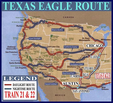 Texas Eagle Route Map | secretmuseum