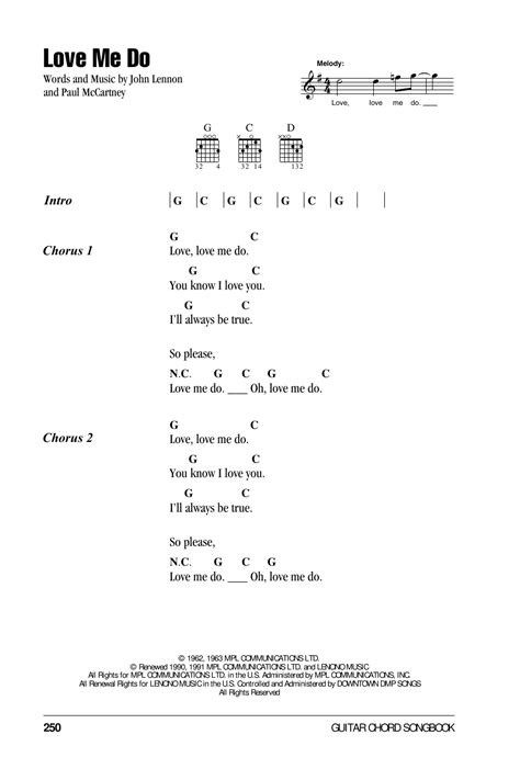 Love Me Do by The Beatles - Guitar Chords/Lyrics - Guitar Instructor