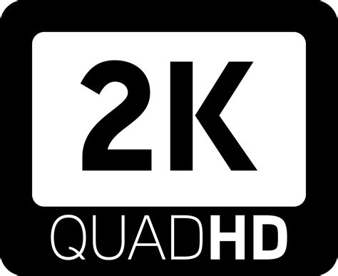 Video quality or resolution icons in 2K. Video screen technology ...