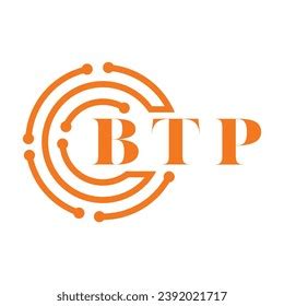 Btp Letter Design Btp Letter Technology Stock Vector (Royalty Free) 2392021717 | Shutterstock