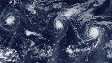 Eye Of Large Typhoon Hurricane In Ocean Stock Footage SBV-320133416 ...