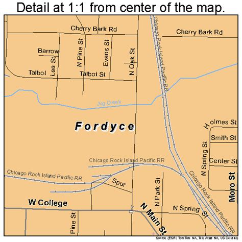 Fordyce Arkansas Street Map 0524220