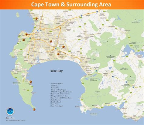 Mapa de Ciudad del Cabo y alrededores - Mapa de Ciudad del Cabo y alrededores (Occidental del ...