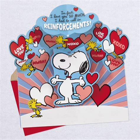 Peanuts® Snoopy For a Lovable Son Pop-Up Valentine's Day Card - Greeting Cards - Hallmark