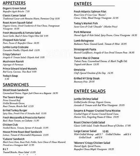 Glass House Tavern Menu,Menú para Glass House Tavern, Gramercy, New ...