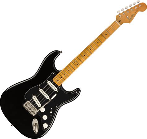 Squier Classic Vibe '50s Stratocaster FSR Ltd - black with black pickguard Solid body electric ...