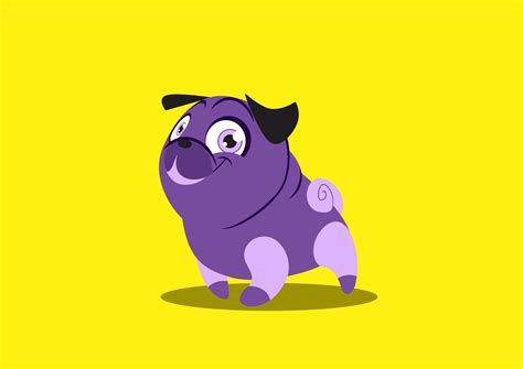 Cartoon purple dog free image download