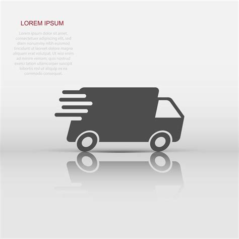 Premium Vector | Vector truck car icon in flat style fast delivery service shipping sign ...