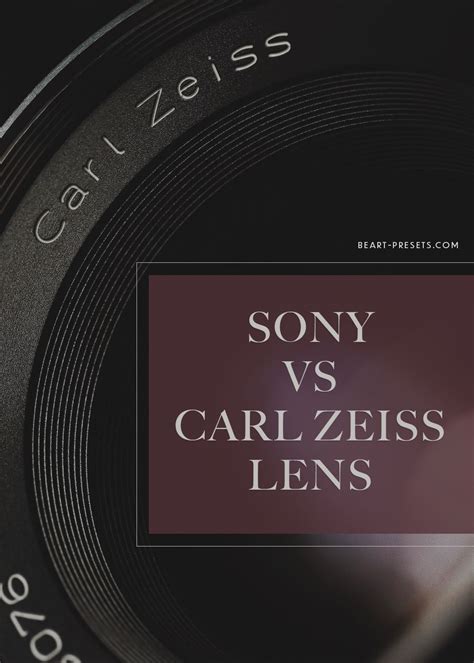 Sony vs Carl Zeiss Lens