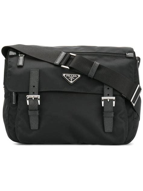 Lyst - Prada Vela Messenger Bag in Black