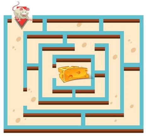 Maze template with mouse and cheese 455006 Vector Art at Vecteezy