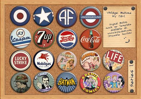 Vintage Pin Buttons by ~OG-1 | Vintage pins, Button pins, Pin and patches