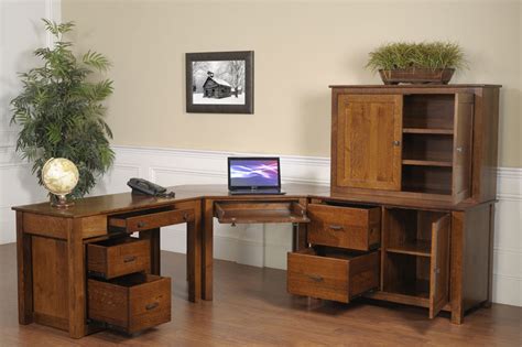 Mission Modular Corner Desk in Solid Hardwood - Ohio Hardwood Furniture