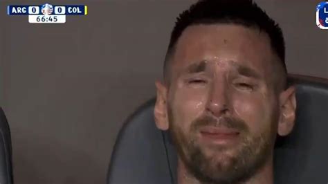 Lionel Messi in tears after being subbed out of Copa America final with ...