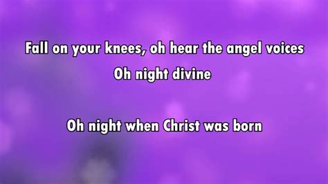 O Holy Night (karaoke - lyrics) | O holy night, Karaoke, Holy night