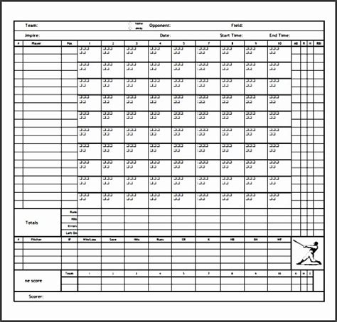 30 Baseball Scorekeeping Cheat Sheet | Example Document Template