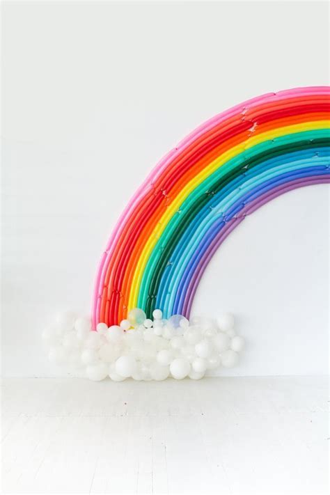 Rainbow Balloon Backdrop DIY | Oh Happy Day! | Rainbow balloons, Balloon backdrop, Balloons