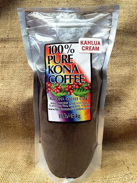 Amazon.com : Kona Coffee, Kahlua Cream Flavored Whole Bean - 1 pound ...