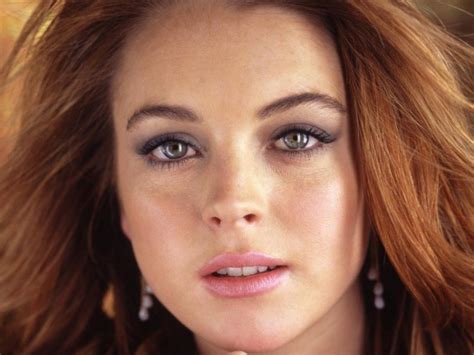 wallpaper lindsay lohan, red-haired, make-up HD : Widescreen : High ...