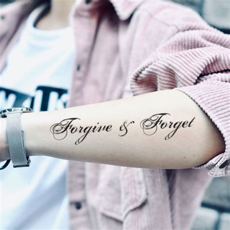 Forgive And Forget Temporary Tattoo Sticker Set of 2 | Etsy