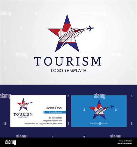 Travel Cambodia flag Creative Star Logo and Business card design Stock Vector Image & Art - Alamy