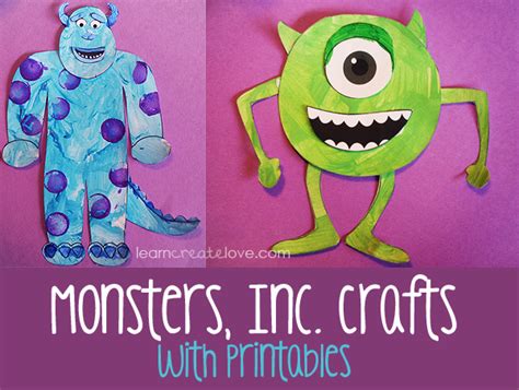 Printable Monsters Inc. Crafts