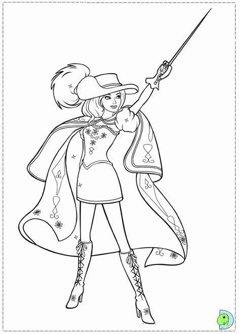 Barbie 3 Musketeers Coloring Pages - Coloring Home