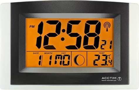 Acctim 74657 Strato RC LCD Wall/Desk Clock With Smartlite®: Amazon.co.uk: Kitchen & Home