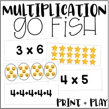 Multiplication Go Fish Game by Aubree Teaches | TPT