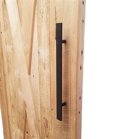 FLAT BARN DOOR HANDLE – BLACK – Signature Woods