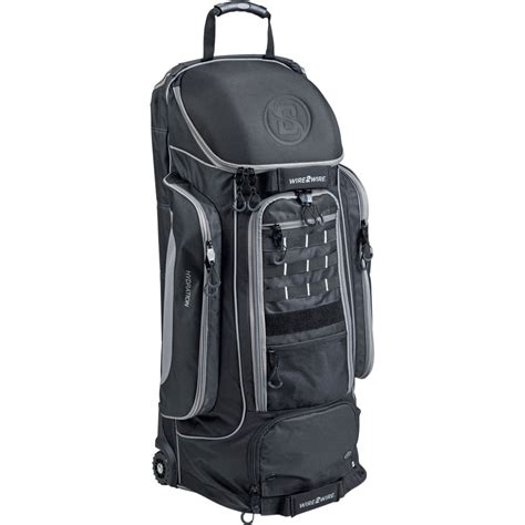 Wire2wire Tournament Catcher's Wheeled Bag Black/Grey - Walmart.com