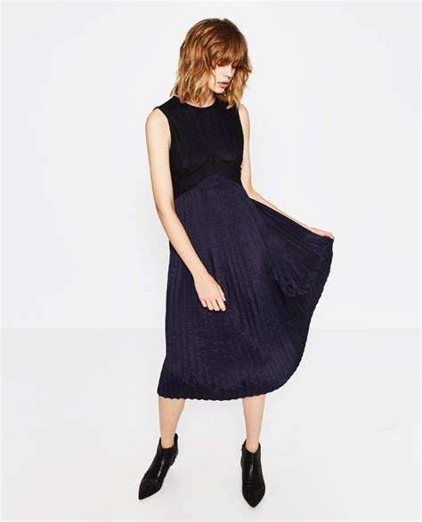 ZARA - SALE - PLEATED DRESS | Cocktail wedding attire, Pleated dress, Cocktail attire