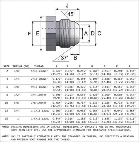 an fitting size chart pdf - Latrina Cable