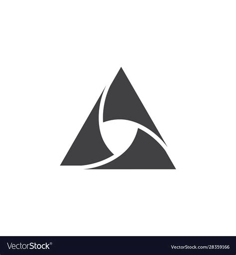 Black triangle logo design Royalty Free Vector Image