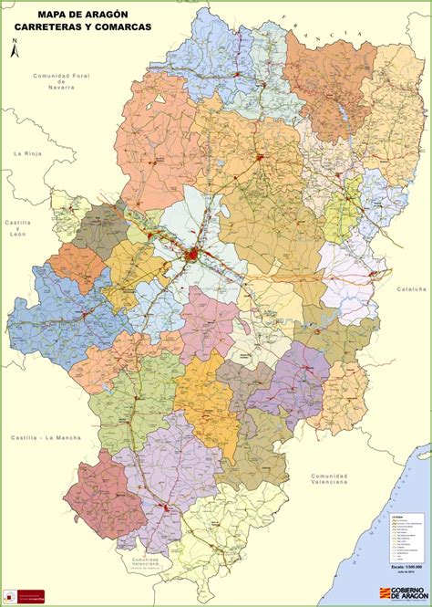 Large detailed map of Aragon with cities and towns - Ontheworldmap.com