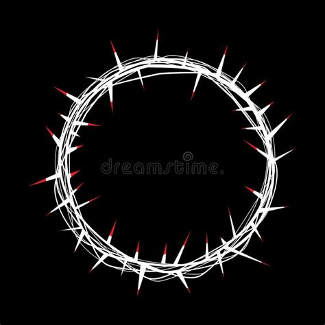 Crown of Thorns with Red Blood of Christ Illustration Stock ...