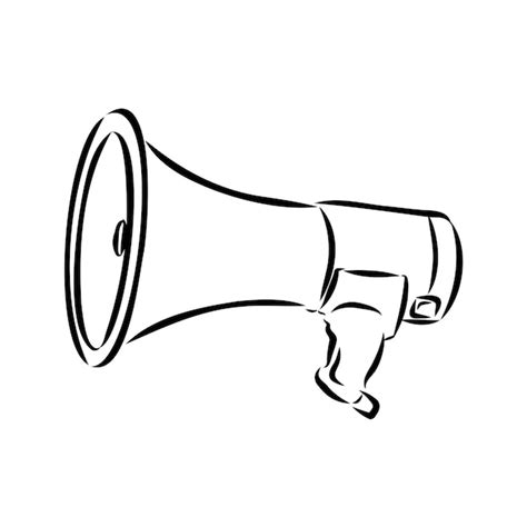 Premium Vector | Megaphone bullhorn sketch handdrawn vintage vector ...