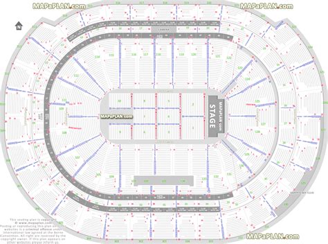 BB&T Center - Detailed seat & row numbers end stage concert sections floor plan map with arena ...