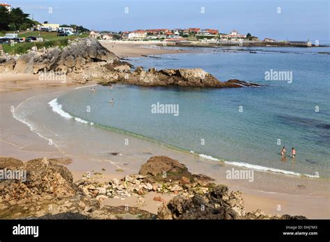 Comillas beach, Costa Verde, Cantabria, Spain Stock Photo - Alamy