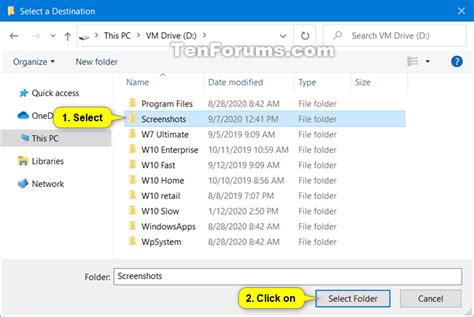 Change or Restore Default Location of Screenshots Folder in Windows 10 ...