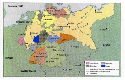 Map of German Confederation, 1815