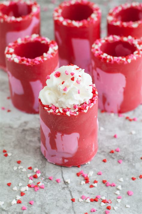 Valentine's Day Chocolate Candy Shot Glasses - Food Lovin Family