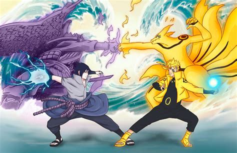 Naruto Kurama vs Sasuke Sasuno Digital Art by Nguyen Hai - Pixels