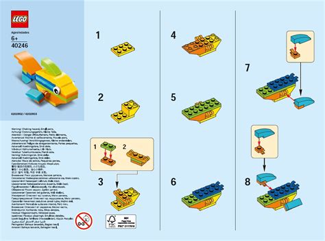 LEGO 40246 Fish Mini Model Build Instructions - August 2017 - Toys N Bricks