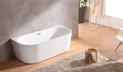 Back to Wall Freestanding Bath | Best Acrylic Bathtub| Kobiabath