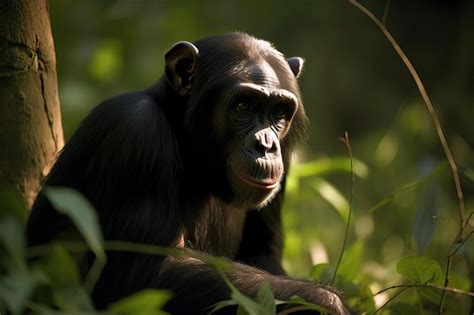 Premium AI Image | Intelligent Chimpanzee