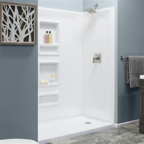 Style Selections White Panel Kit Shower Wall Surround (32-in x 60-in ...